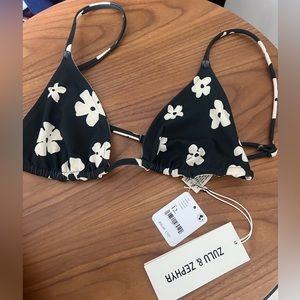 ZULU & ZEPHYR black & bone bikini top BRAND NEW W/ TAGS 🖤
